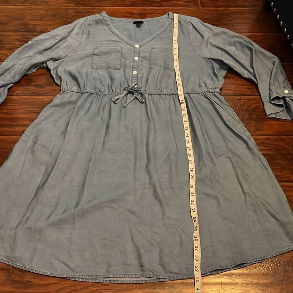 Torrid Blue Lyocell Chambray Dress Festival Concert Boho Vacation Resort Wear - Picture 11 of 14